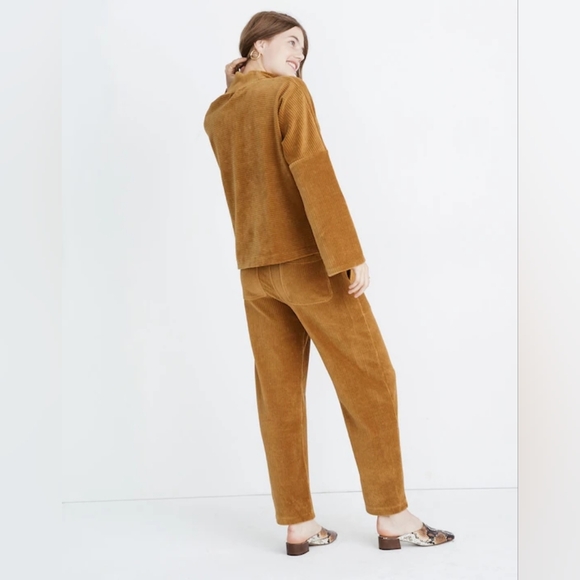 Madewell Texture & Thread Velour Corduroy Mockneck Top Size XS - Picture 6 of 7